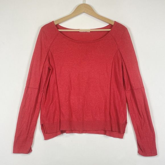 Indigenous Organic Fair Trade Peru‎ Coral Tight Knit Dolman Sweater Womens Small - Picture 1 of 6